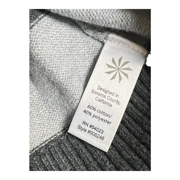 Athleta XS Sweater Full Zip Striped knit Jacket Athleisure - Picture 5 of 6